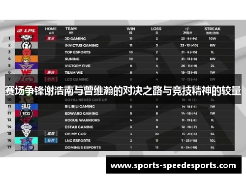 赛场争锋谢浩南与曾维瀚的对决之路与竞技精神的较量